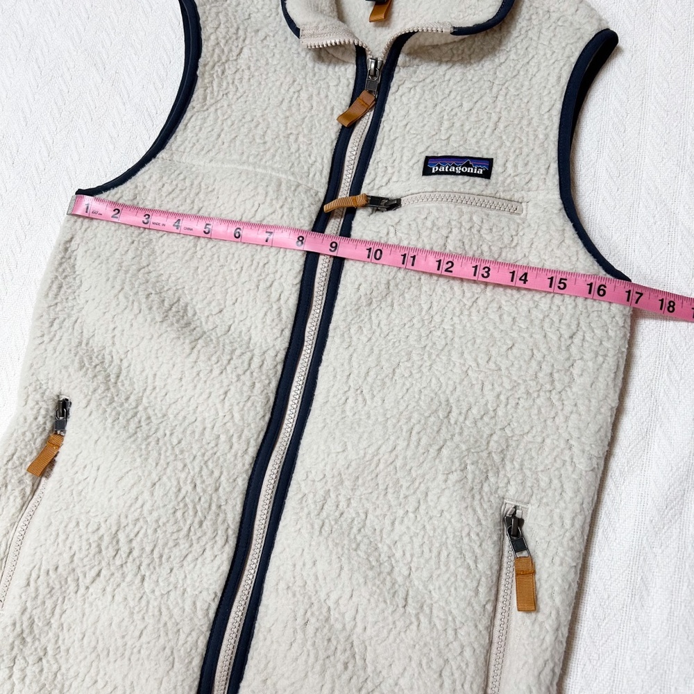 PATAGONIA W’s Retro Pile Vest Pelican Cream Fleece XS - excellent condition - Picture 6 of 12